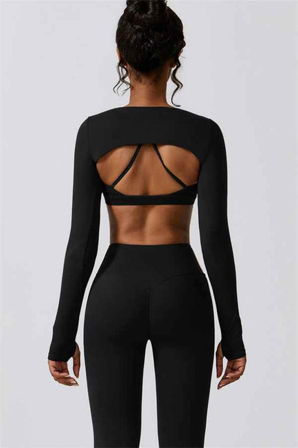 Juno Star Crop Top Sports Bra Leggings 3-Piece Set