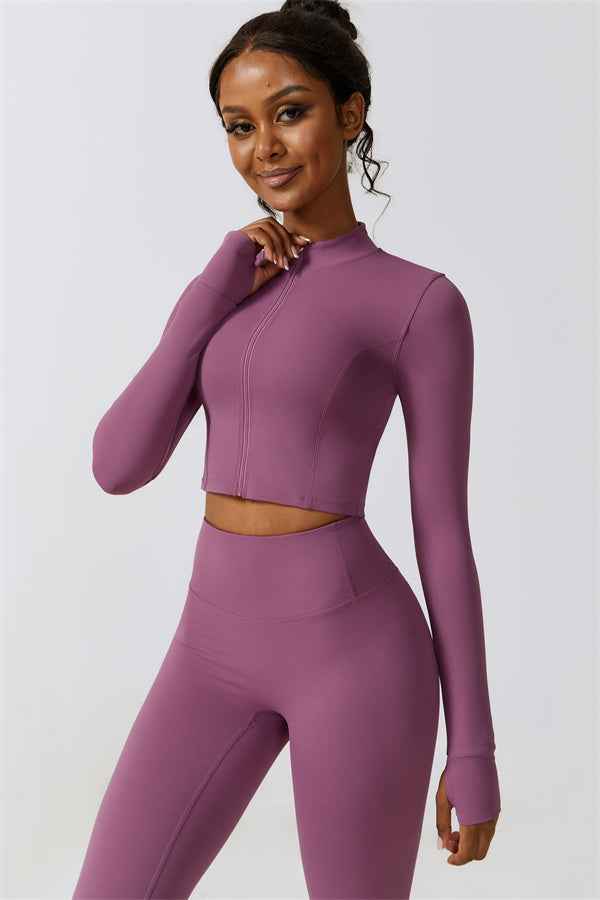 Juno Star Jacket Sports Bra Leggings 3-Piece Set