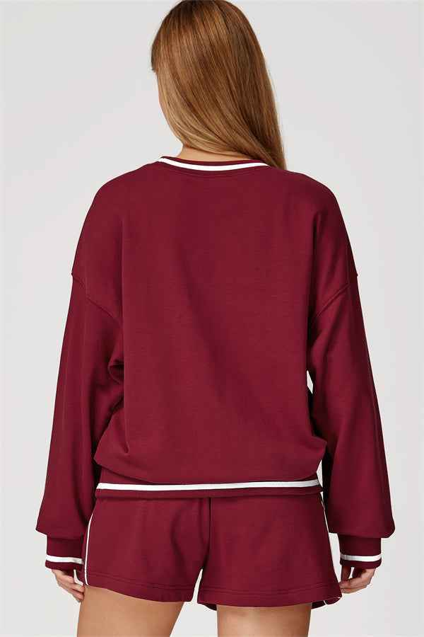 The Amara Sweatshirt Lounge Shorts 2-Piece Set