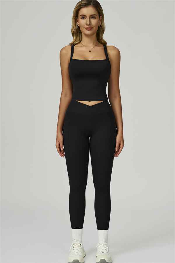 The Flourish Crop Tank Leggings 2-Piece Set