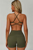 The Bold Cross Back Sports Bra Shorts 2-Piece Set