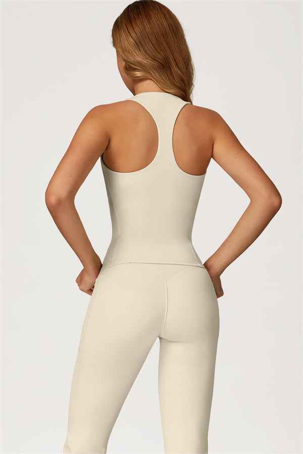 The Glacier Crop Tank Flared Leggings 2-Piece Set