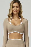 The Prime Line Long Sleeve Crop Top Leggings 2-Piece Set