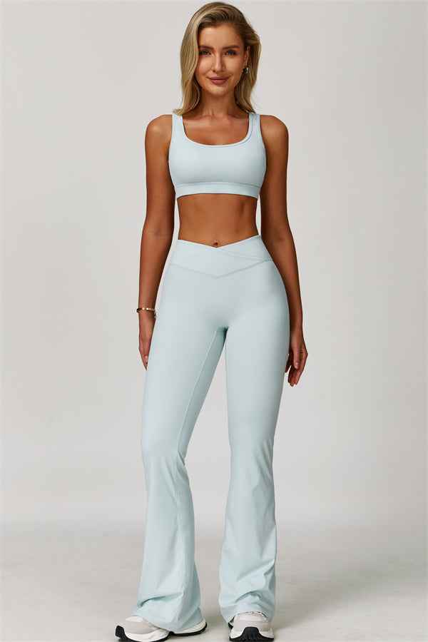 The Lavish Sports Bra Flared Leggings 2-Piece Set