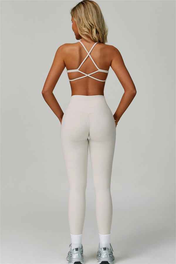The Bold Cross Back Sports Bra Leggings 2-Piece Set