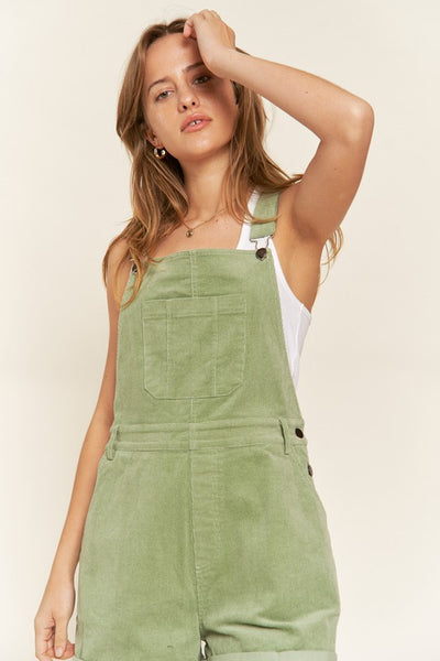 Corduroy Adjustable Shoulder Straps Overalls - Pikemla