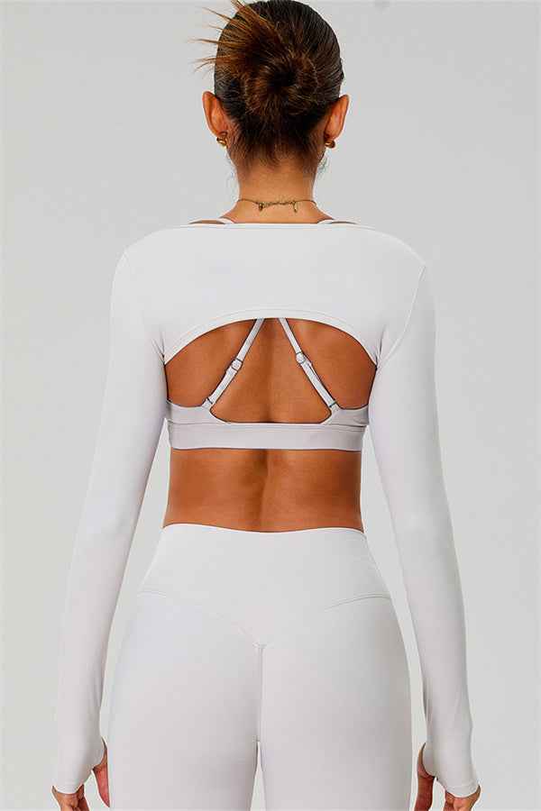 The Ember Sports Bra Crop Top Leggings 3-Piece Set