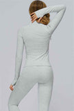 The Radiance Jacket Racerback Sports Bra Leggings 3-Piece Set