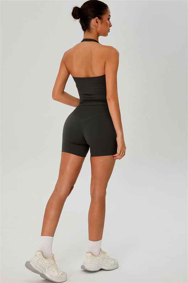 The Solid Halter Tank Top