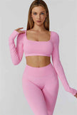 The Reign Long Sleeve Crop Top Leggings 2-Piece Set