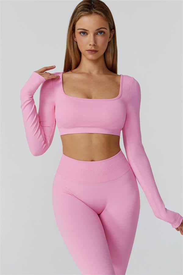 The Reign Long Sleeve Crop Top Leggings 2-Piece Set