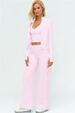 The Twirl Zip Jacket Halter Tank Top New Straight Leg Pants 3-Piece Set