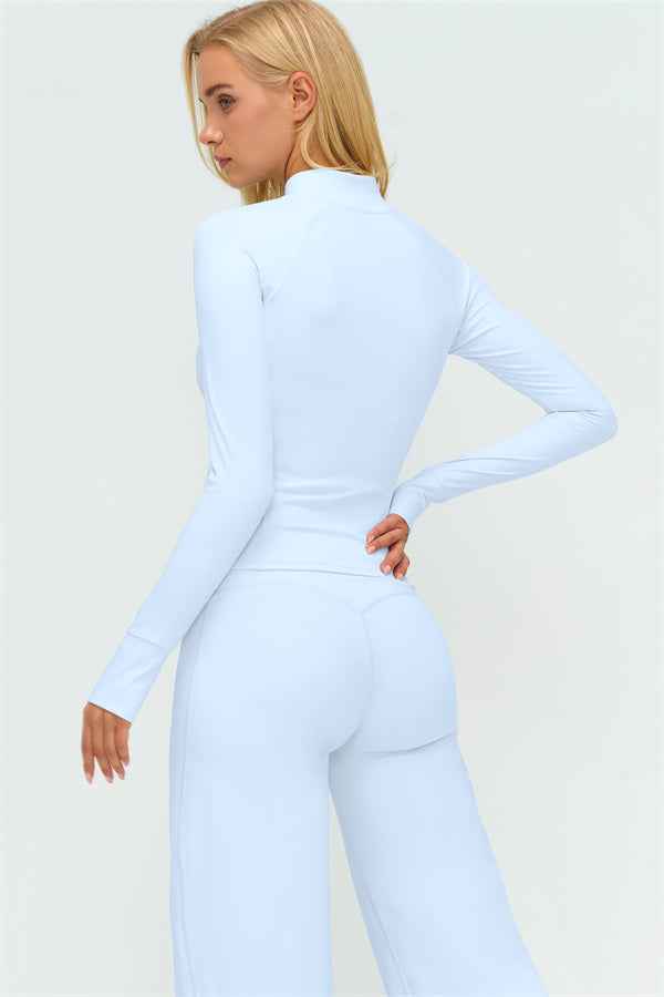 The Twirl Zip Jacket Sports Bra New Straight Leg Pants 3-Piece Set