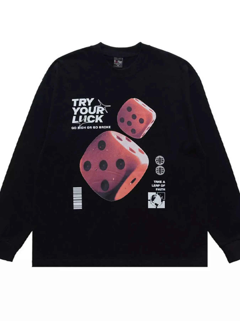 Men's Lucky Dice Graphic Long Sleeve T-Shirt
