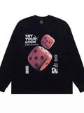 Men's Lucky Dice Graphic Long Sleeve T-Shirt