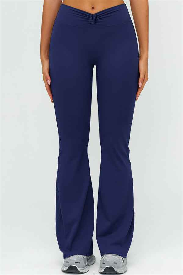 The Lushness V-Back Sports Bra Flared Leggings 2-Piece Set