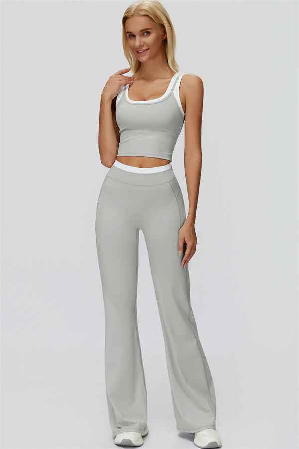 The Canyon Crop Tank Flared Leggings 2-Piece Set