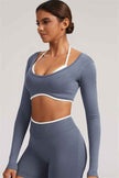 The Elevate New Long Sleeve Crop top Leggings 2-Piece Set