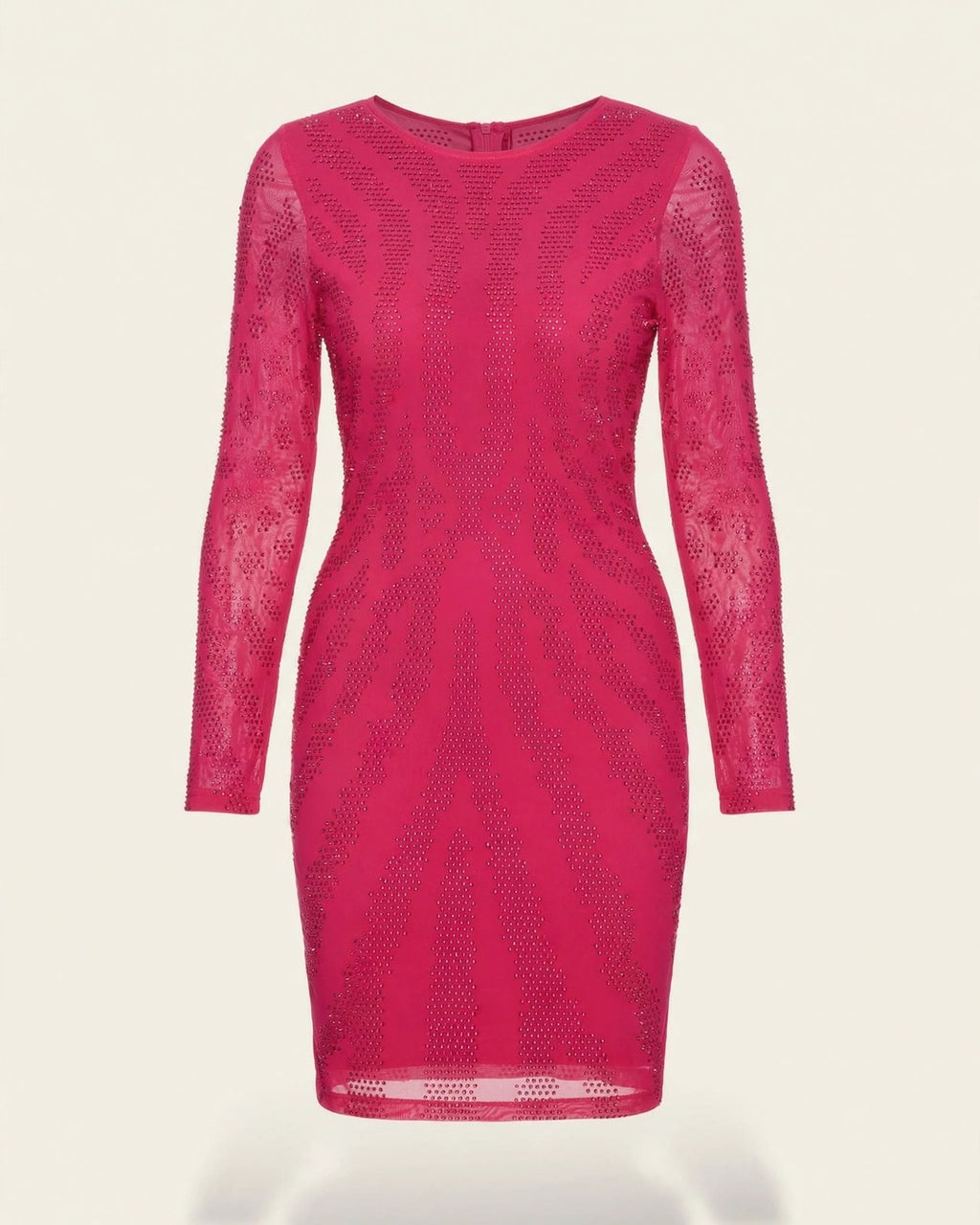 Animal Print Rhinestone Mesh Plus Size Mini Dress