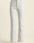 Panel Straight Cut Denim Jeans With Pockets