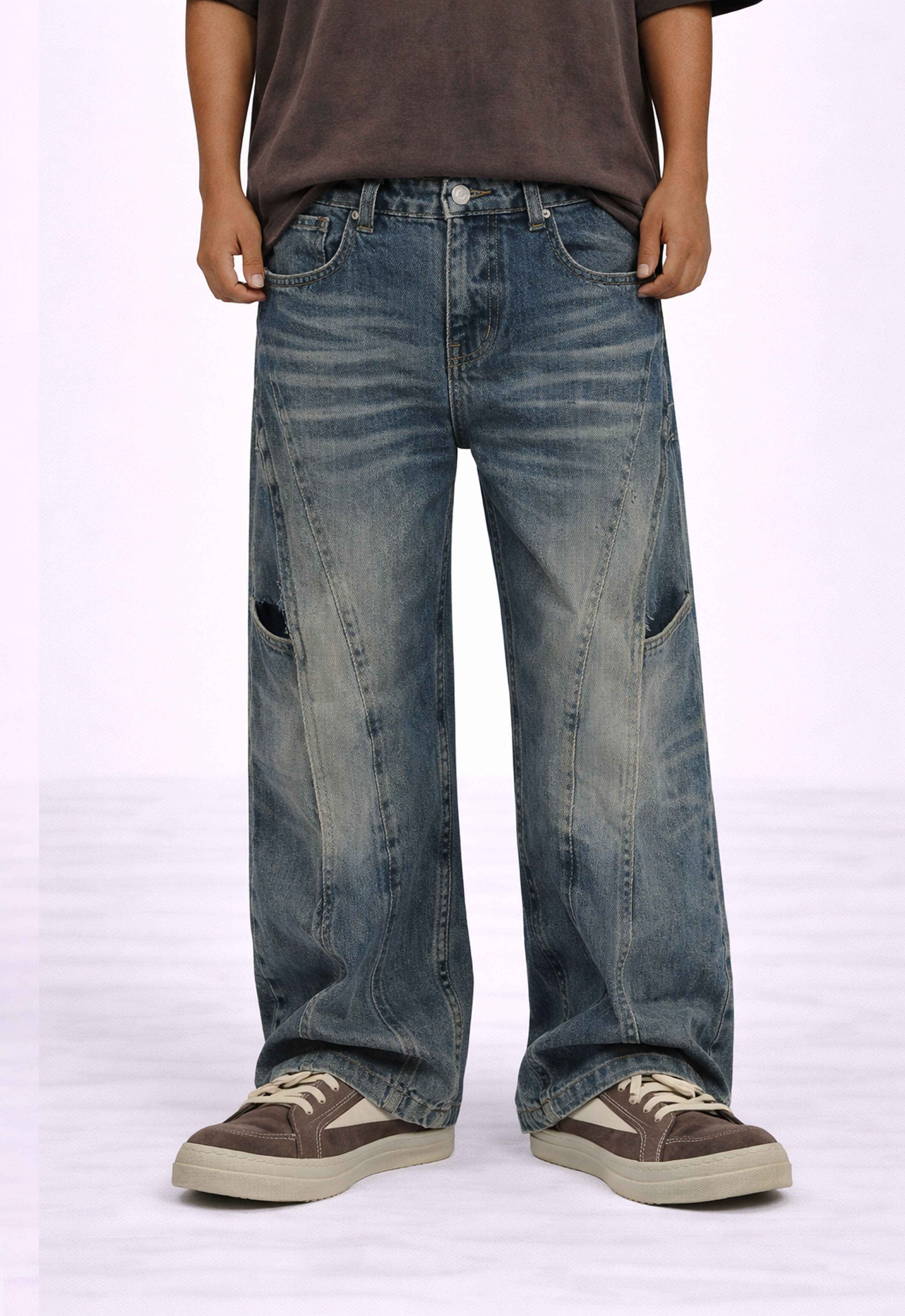 WIDEBOY CONTRAST PANEL DENIM
