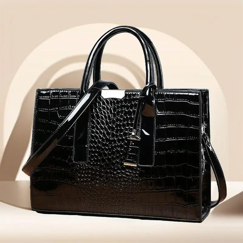 Crocodile Print Women Handbag - Pikemla