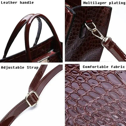 Crocodile Print Women Handbag - Pikemla