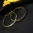 Gold Crystal Hoops Earrings