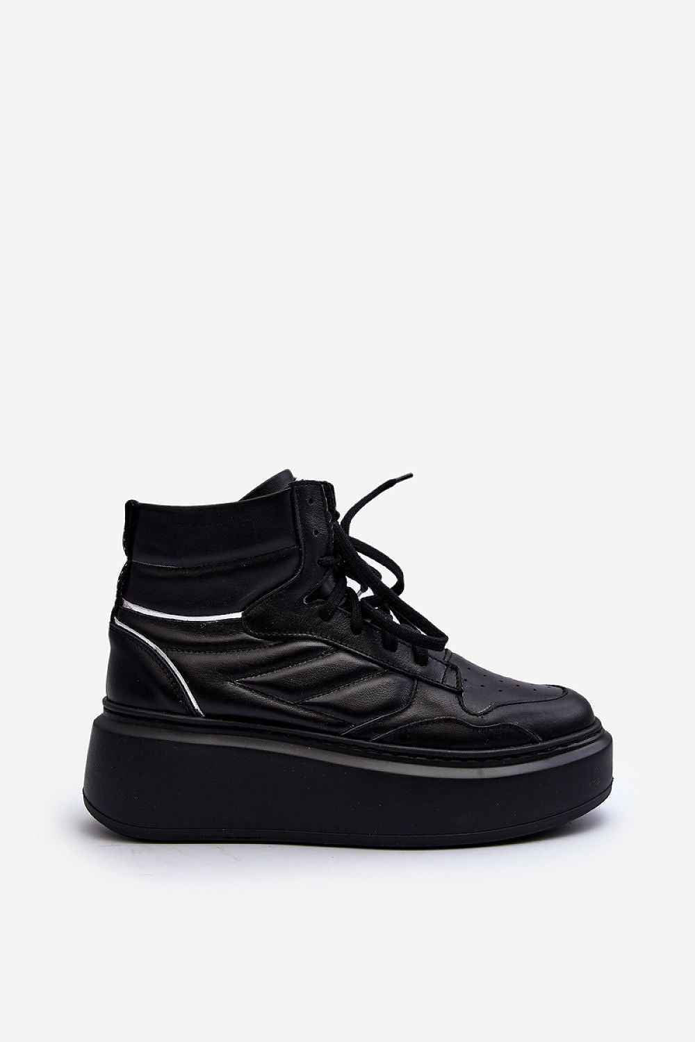 Valonne Leather Platform Trainers
