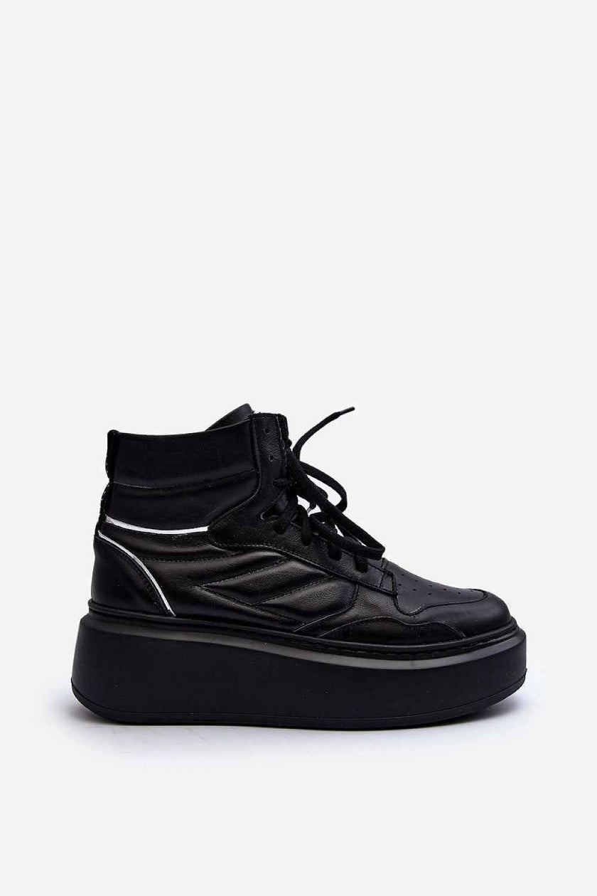 Valonne Leather Platform Trainers