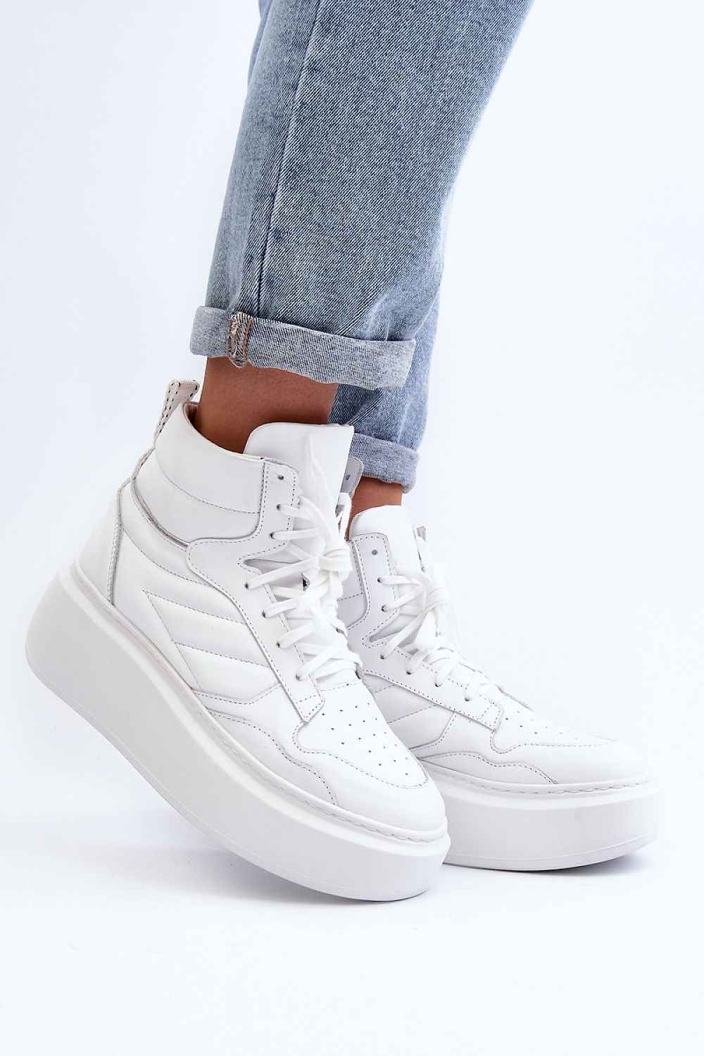 Valonne Leather Platform Trainers