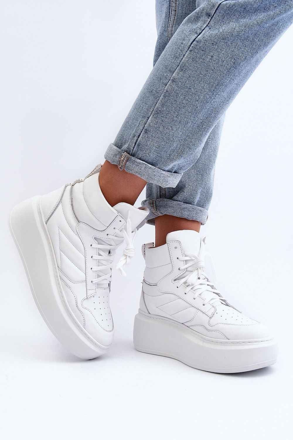 Valonne Leather Platform Trainers