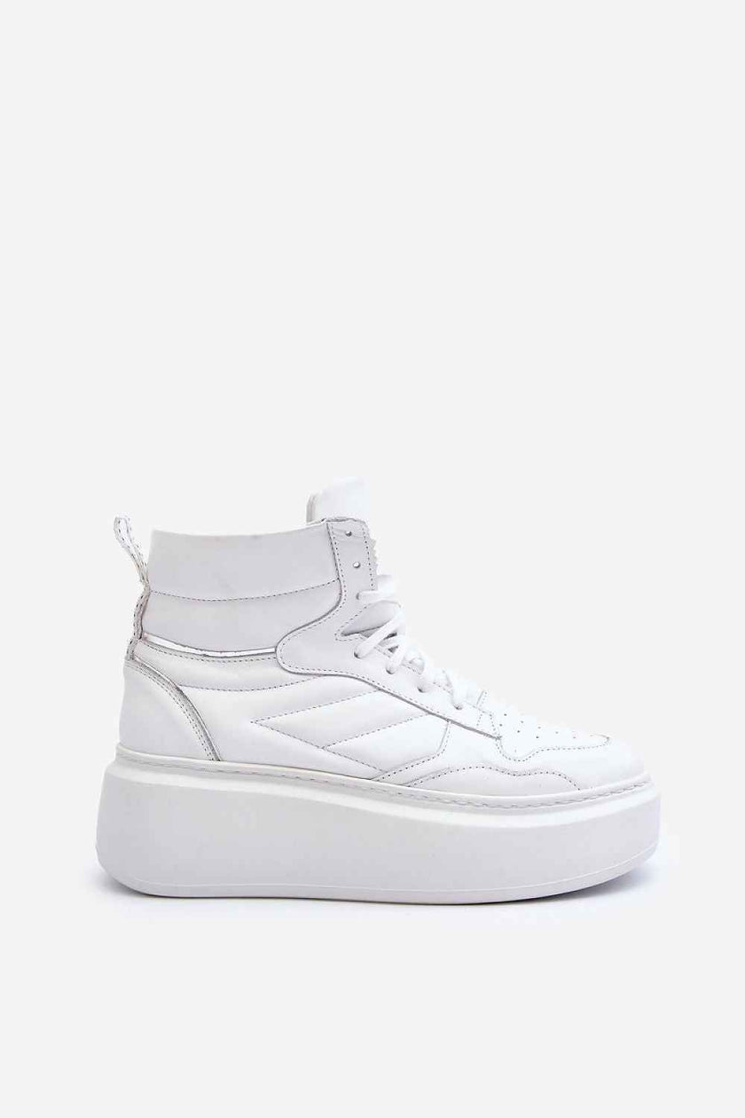 Valonne Leather Platform Trainers