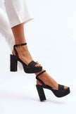 Ravellia Textile Platform Stiletto Sandals