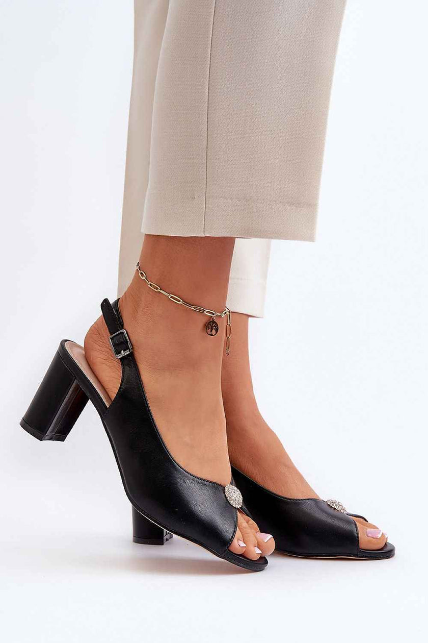 Nivaria Ornamented Heel Strap Sandals