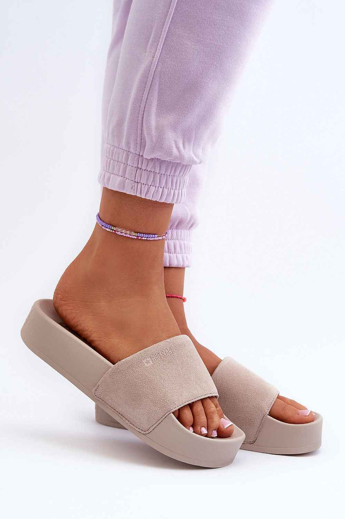 Zanurea Suede Platform Slide Sandals