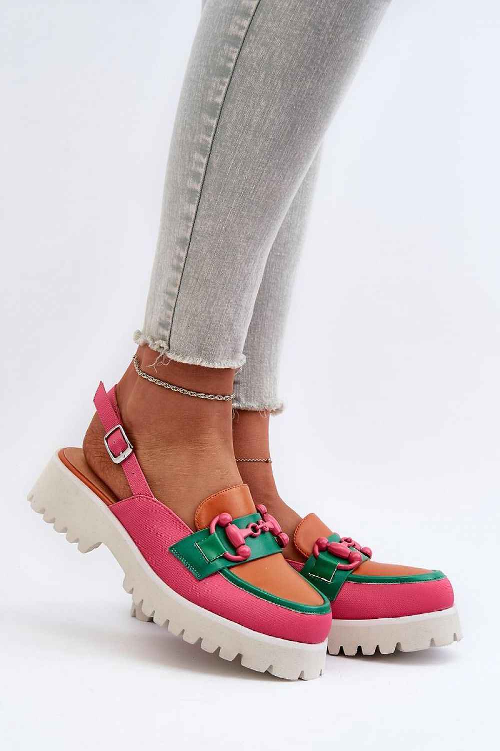 Larivena Buckled Low Platform Sandals