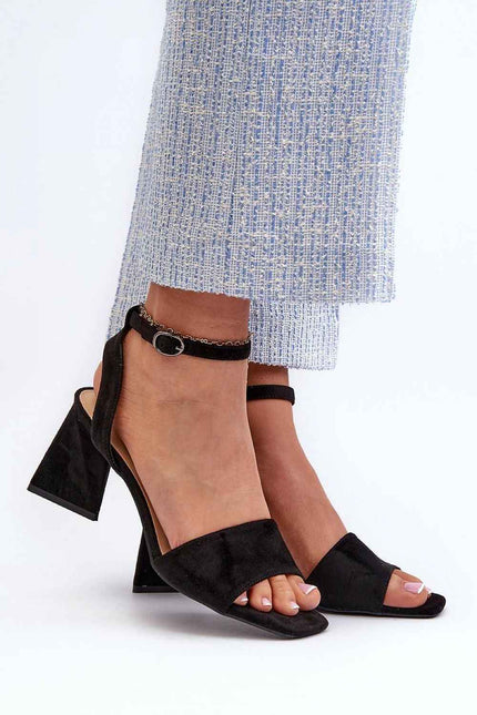 Solavine High Suede Strap Sandals