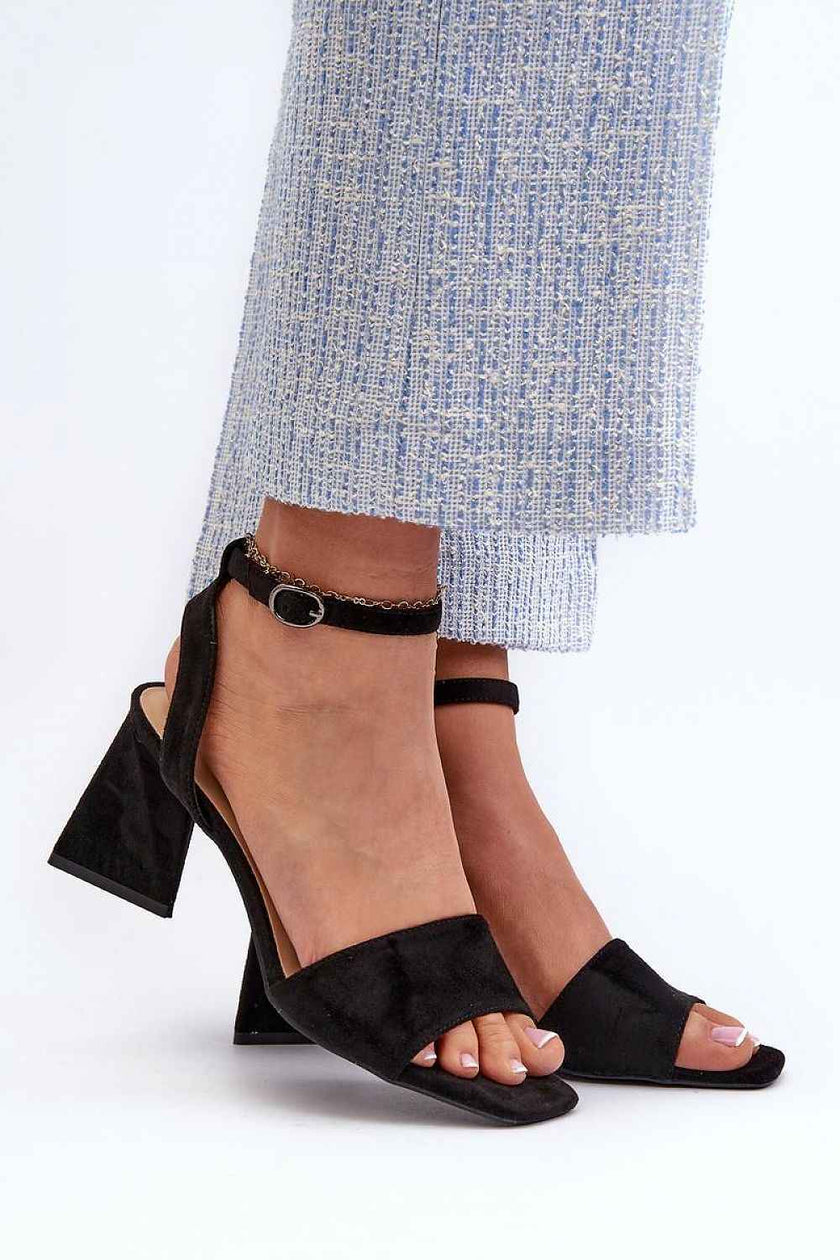 Solavine High Suede Strap Sandals