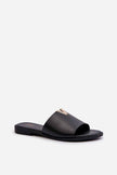 Talvera Flat Slides with Gold Detail