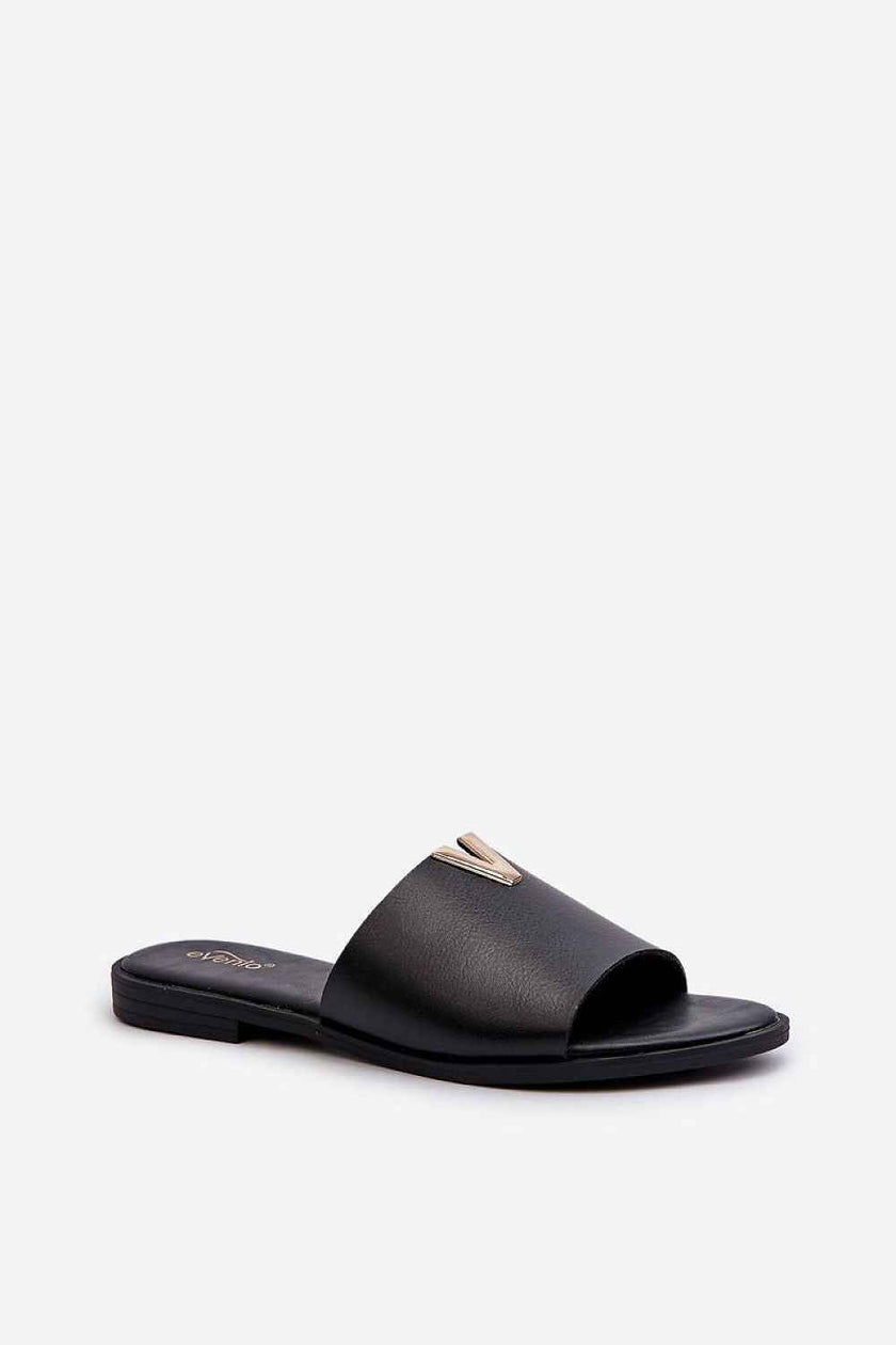 Talvera Flat Slides with Gold Detail
