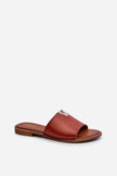 Talvera Flat Slides with Gold Detail
