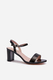 Zarellia Metallic Strap Post Heel Sandals