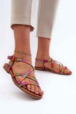 Velissa Flat Leather Strap Sandals