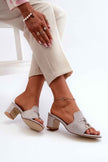 Solvera Heeled Suede Flip-Flops