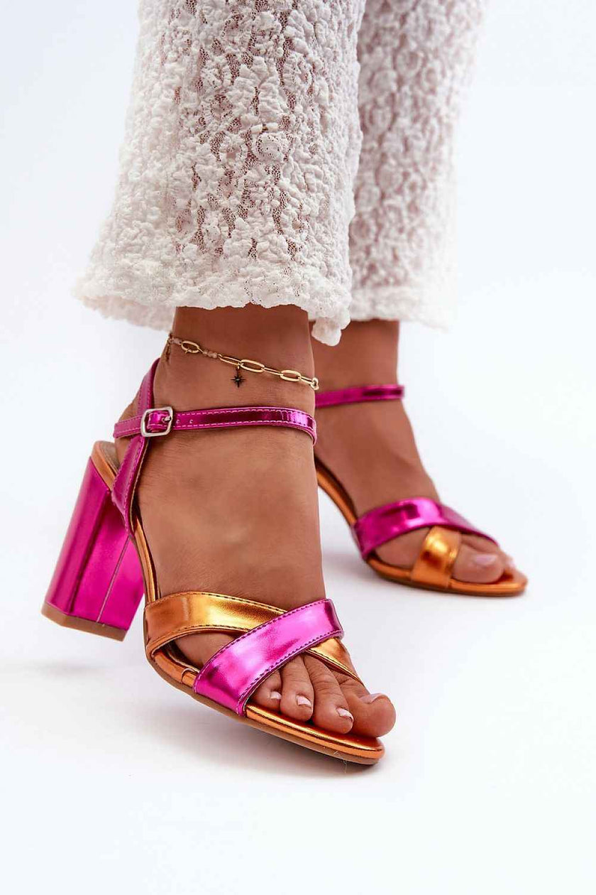 Rivella Cross-Strap Heeled Sandals
