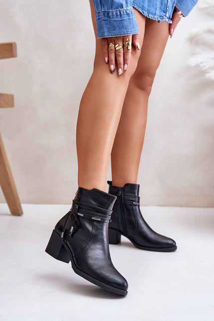 Olivaya Eco-Leather Mid Heel Boots