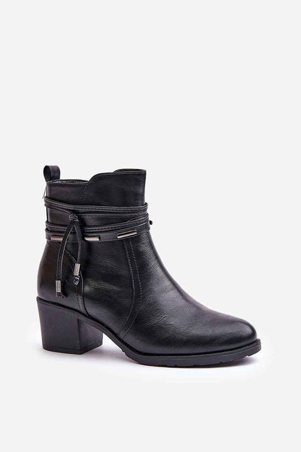 Olivaya Eco-Leather Mid Heel Boots