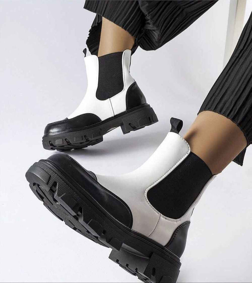 Albany Two-Tone Rubber Platform Boots