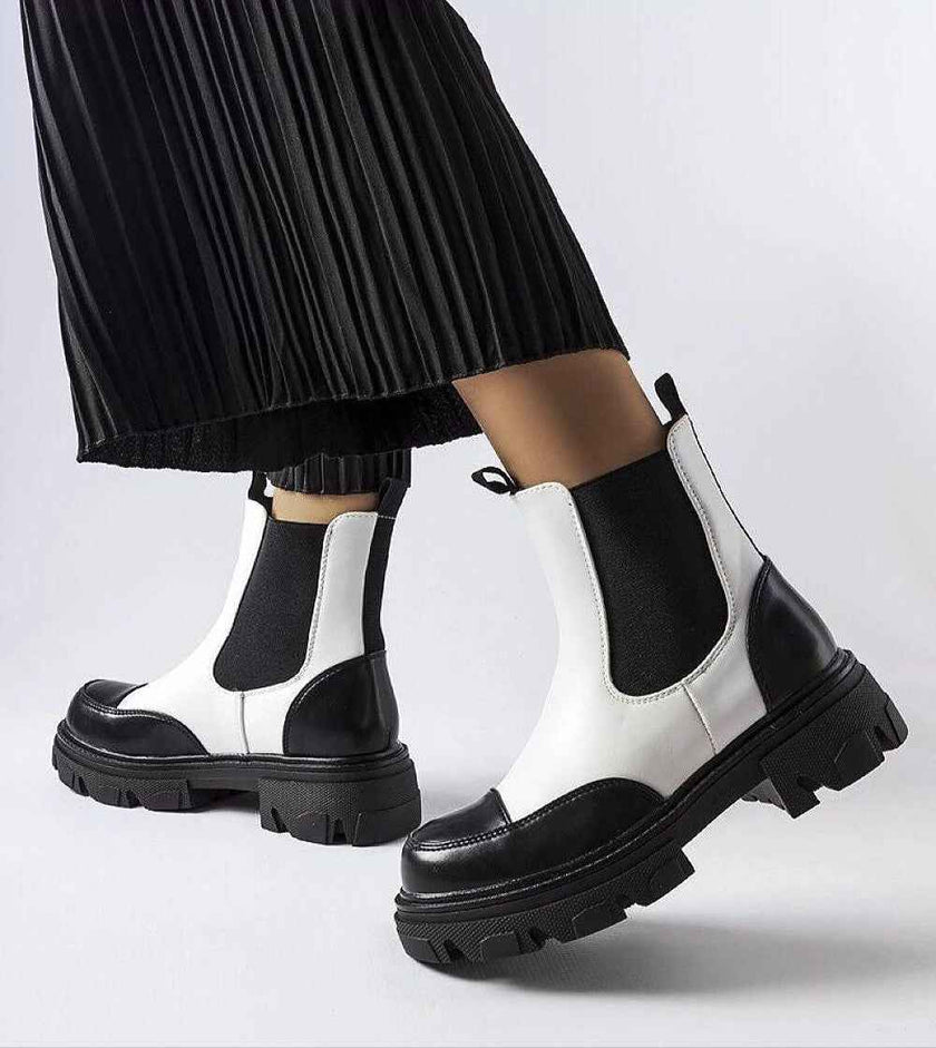 Albany Two-Tone Rubber Platform Boots